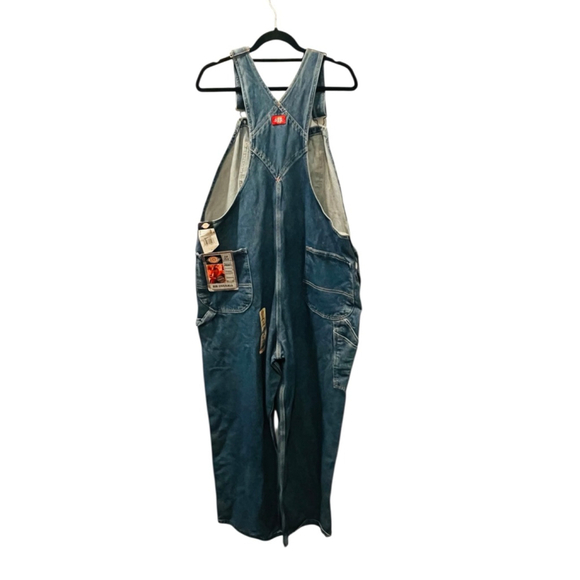 Dickies NWT Vintage 2007 Bib Overall Men Size 44x32 Denim Carpenter Relaxed Y2K - Picture 6 of 8